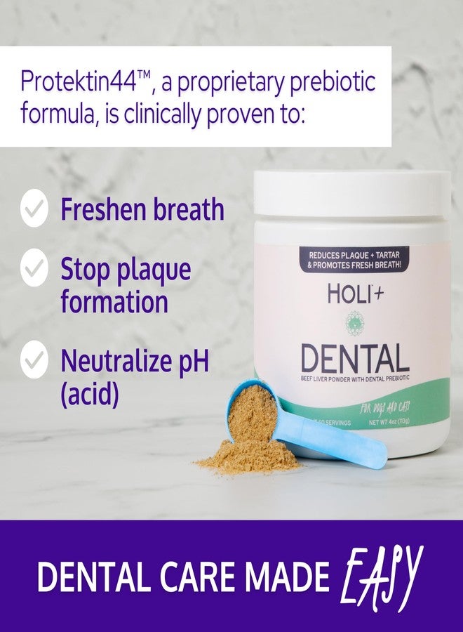 HOLI Dental Powder for Dogs – Prebiotic Plaque & Tartar Remover with Protektin44 – Fresh Breath & Gum Health Support – with All Natural, Beef Liver Topper - Image 2
